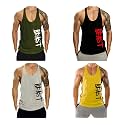 THE BLAZZE Men's Beast Tank Tops Muscle Gym Bodybuilding Vest Fitness Workout Train Stringers