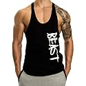 THE BLAZZE Men's Blank Stringer Y Back Bodybuilding Gym Tank Tops