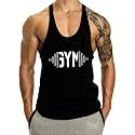 THE BLAZZE Men's Blank Stringer Y Back Bodybuilding Gym Tank Tops