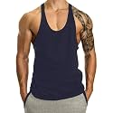 THE BLAZZE Men's Blank Stringer Y Back Bodybuilding Gym Tank Tops
