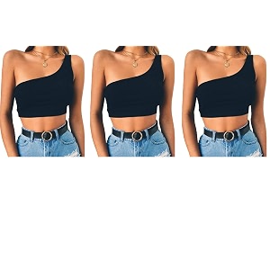 THE BLAZZE Womens Sleeveless Crop Tops Sexy