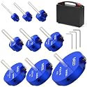 BLEKOO 9PCS PVC Pipe Reamer Kit - SCH40 Aluminum Deburring Tool Kit (1/2" to 4") | Dual-Blade Technology | Deburring Tool for PVC & ABS Pipes | Fits Standard 1/2" Drills