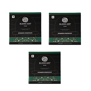 blendart darjeeling second flush black tea bags  summer symphony classic black tea  combo pack of 3 15 tea bags each