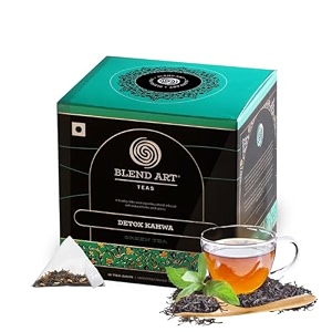 blendart detox kahwa green tea helps in detoxification improves digestion ideal after meal beverage helps cleanse immunity booster cold relief 100 natural ingredient - 15 tea bags