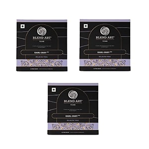 blendart earl grey tea bags  classic earl gray citrus bergamot tea  combo pack of 3 15 pcs