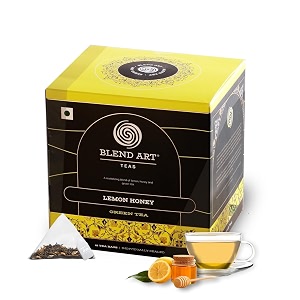 blendart teas - lemon balm herbal tea - 15 count - pyramid tea bag  relive stres- lemon balm herbal tea  reduces bloating  refreshing flavour - leaf based - caffeine free  ziplock pouch