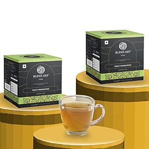 blendart himalayan green tea bags  vedic green tea bags  combo pack of 2  15 tea bags each