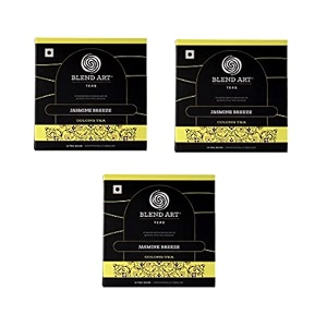 blendart jasmine oolong tea high grown oolong tea leaves - light amp floral  whole loose-leaf tea bags great for caffeine free hot brew iced or kombucha tea - 45 tea bags
