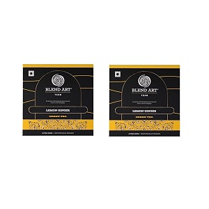 blendart lemon ginger green tea bags darjeeling green tea combo pack of 2 15 tea bags each