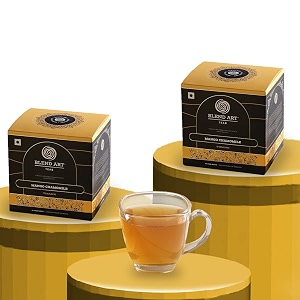 blendart mango chamomile flower herbal tea  pure whole flower of chamomile sleep tea amp stress relief  caffeine free  calming tea for relaxation  natural flower and mango flavour 30 tea bags