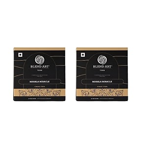 blendart masala chai tea bags with cardamom ginger black pepper clove 100 natural ingredients assam black tea leaf morning tea 30 pyramid tea bags