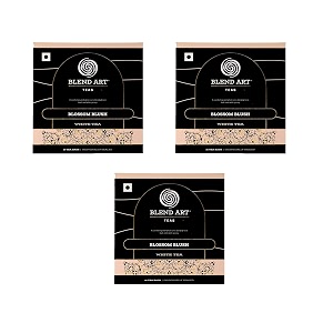blendart rose white tea bags  blossom blush tea  darjeeling white tea  combo pack of 3  15 tea bags each