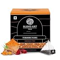 Blendart Turmeric Chamomile Herbal Tea 100% Natural, Pure Herbal Hand-Made Blend of Fennel Rose Petals and Star Anise Loose-Leaf Tea Bags - 15 Pyramid Tea Bags