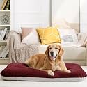 Blessing Magic Dog Extra Large Dog Bed Orthopedic Pet Beds Jumbo Crate Pad Mat Washable Anti Slip Bottam Dog Sleeping Mattress with Removable Cover (Burgandy, L)