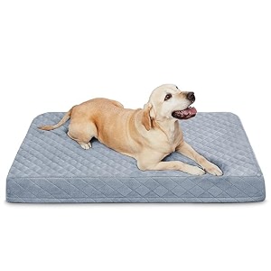 magic dog extra large dog bed orthopedic pet beds jumbo crate pad mat washable anti slip bottam dog sleeping mattress with removable cover 334 grey l