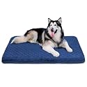 Magic Dog Extra Large Dog Bed Orthopedic Pet Beds Jumbo Crate Pad Mat Washable Anti Slip Bottam Dog Sleeping Mattress with Removable Cover (D Navy, XL)