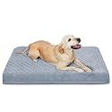 Magic Dog Extra Large Dog Bed Orthopedic Pet Beds Jumbo Crate Pad Mat Washable Anti Slip Bottam Dog Sleeping Mattress with Removable Cover (3" Grey, XL)