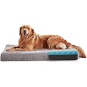 Magic Dog Extra Large Dog Bed Orthopedic Pet Beds Jumbo Crate Pad Mat Washable Anti Slip Bottam Dog Sleeping Mattress with Removable Cover (Light Grey, XL)