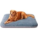 Magic Dog Extra Large Dog Bed Orthopedic Pet Beds Jumbo Crate Pad Mat Washable Anti Slip Bottam Dog Sleeping Mattress with Removable Cover (Blue Grey, L)