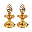 Layer Golden OM Design Plastic LED Electric Diya - Pack of 2
