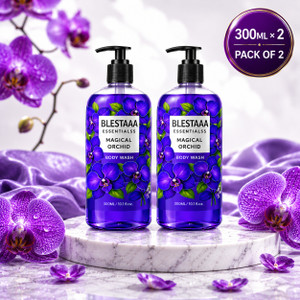 blestaaa essentialss magical orchid body wash for soft fresh  beautifully fragranced skin 2 x 300 ml
