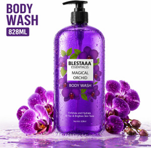 blestaaa essentialss orchid body wash  refreshing  moisturizing shower gel  long-lasting fragrance 828 ml
