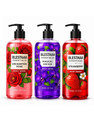 blestaaa essentialss Strawberry, Rose & Orchid Body Wash Combo Pack for Soft & Fresh Skin Care (3 x 300 ml)