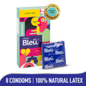 Bleu Super Ultra Thin Condoms for Men | 100% Natural Latex, Vegan & Toxin Free Condom