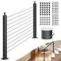 BLIKA 4FT-10FT Modular Cable Railing Kit 36", Stair Railing Post Kits