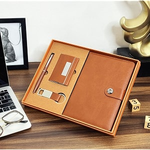 the bling stores 4 in 1 corporate gift set which includes diarykeychiancardholderamp metal pen gift set on rakhi employee of the month corporate gift for clients