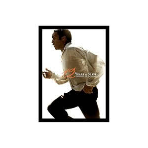 blinkart 12 years a slave 2013 movie poster frame 12x18 inch  premium 300 gsm paper wall print  vintage film artwork for home bedroom living room office  framed photo decor