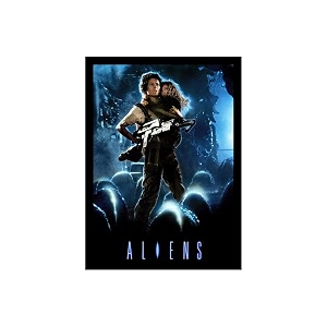 blinkart aliens 1986 movie poster frame 12x18 inch  premium 300 gsm paper wall print  vintage film artwork for home bedroom living room office  framed photo decor