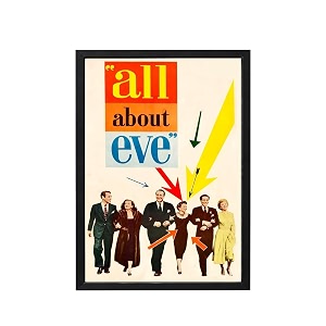 blinkart all about eve 1950 movie poster frame 8x12 inch  premium 300 gsm paper wall print  vintage film artwork for home bedroom living room office  framed photo decor