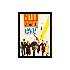 blinkart all about eve 1950 movie poster frame 12x18 inch  premium 300 gsm paper wall print  vintage film artwork for home bedroom living room office  framed photo decor
