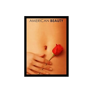 blinkart american beauty 1999 movie poster frame 12x18 inch  premium 300 gsm paper wall print  vintage film artwork for home bedroom living room office  framed photo decor