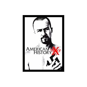 blinkart american history x 1998 movie poster frame 12x18 inch  premium 300 gsm paper wall print  vintage film artwork for home bedroom living room office  framed photo decor