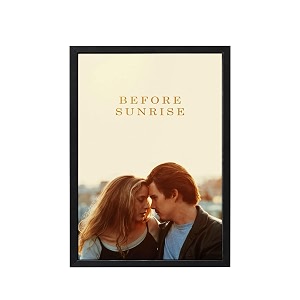 blinkart before sunrise 1995 movie poster frame 8x12 inch  premium 300 gsm paper wall print  vintage film artwork for home bedroom living room office  framed photo decor