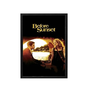 blinkart before sunset 2004 movie poster frame 8x12 inch  premium 300 gsm paper wall print  vintage film artwork for home bedroom living room office  framed photo decor