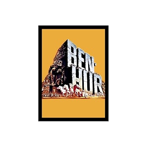 blinkart ben-hur 1959 movie poster frame 12x18 inch  premium 300 gsm paper wall print  vintage film artwork for home bedroom living room office  framed photo decor