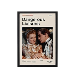 blinkart dangerous liaisons movie poster frame 8x12 inch  premium 300 gsm paper wall print  mid century vintage film artwork for home bedroom living room office  framed photo decor