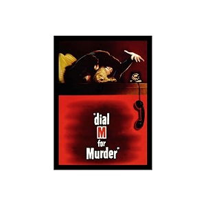 blinkart dial m for murder 1954 movie poster frame 8x12 inch  premium 300 gsm paper wall print  vintage film artwork for home bedroom living room office  framed photo decor