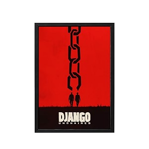 blinkart django unchained 2012 movie poster frame 8x12 inch  premium 300 gsm paper wall print  vintage film artwork for home bedroom living room office  framed photo decor