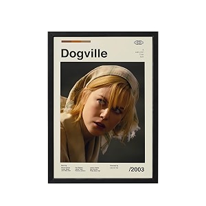 blinkart dogville vintages movie poster frame 8x12 inch  premium 300 gsm paper wall print  mid century vintage film artwork for home bedroom living room office  framed photo decor