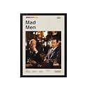 BLINKART Don Draper Mad Movie Poster Frame 8x12 Inch | Premium 300 GSM Paper Wall Print | Mid Century Vintage Film Artwork for Home, Bedroom, Living Room, Office | Framed Photo Decor