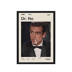 blinkart drno james bond movie poster frame 8x12 inch  premium 300 gsm paper wall print  mid century vintage film artwork for home bedroom living room office  framed photo decor