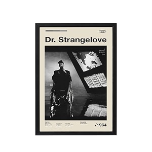 blinkart drstrangerlove movie poster frame 8x12 inch  premium 300 gsm paper wall print  mid century vintage film artwork for home bedroom living room office  framed photo decor
