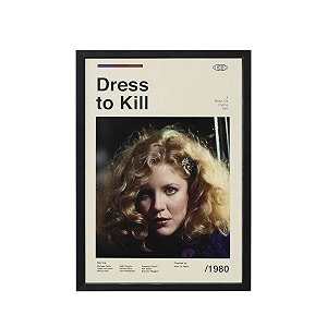 blinkart dress to kill movie poster frame 8x12 inch  premium 300 gsm paper wall print  mid century vintage film artwork for home bedroom living room office  framed photo decor