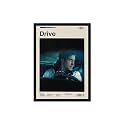 BLINKART Drive (2011) Movie Poster Frame 12x18 Inch | Premium 300 GSM Paper Wall Print | Mid Century Vintage Film Artwork for Home, Bedroom, Living Room, Office | Framed Photo Decor