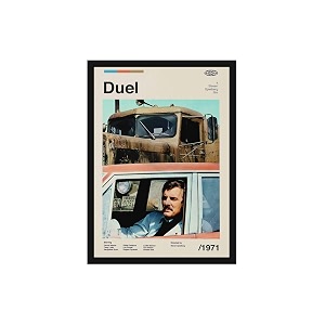 blinkart duel wall art movie poster frame 8x12 inch  premium 300 gsm paper wall print  mid century vintage film artwork for home bedroom living room office  framed photo decor