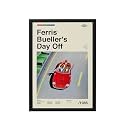 BLINKART Ferris Bueller'S Movie Poster Frame 8x12 Inch | Premium 300 GSM Paper Wall Print | Mid Century Vintage Film Artwork for Home, Bedroom, Living Room, Office | Framed Photo Decor